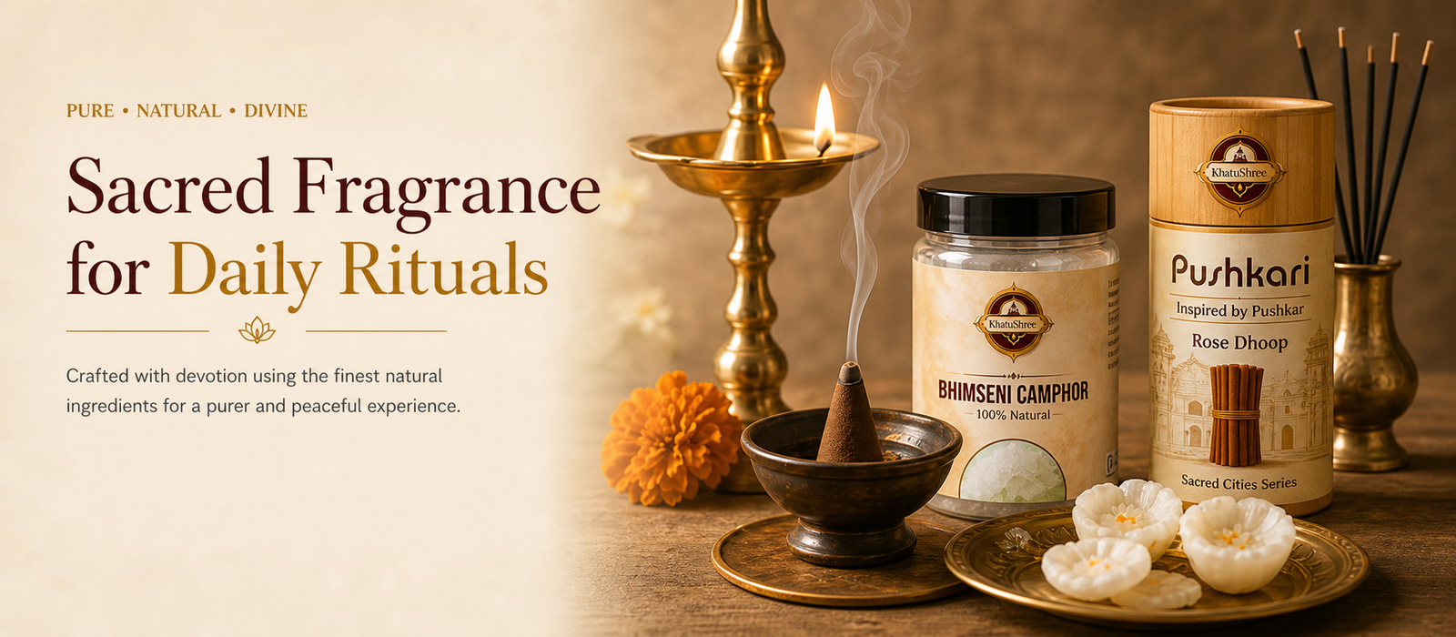KhatuShree sacred fragrance hero banner